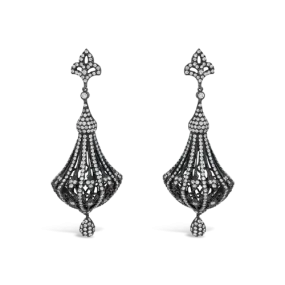 Diamond Dangle Genie Bottle Earrings