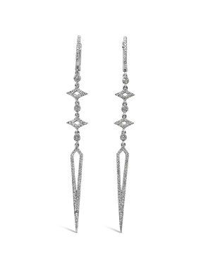 Diamond Dangle Sword Earrings