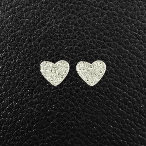 Diamond Heart Earrings