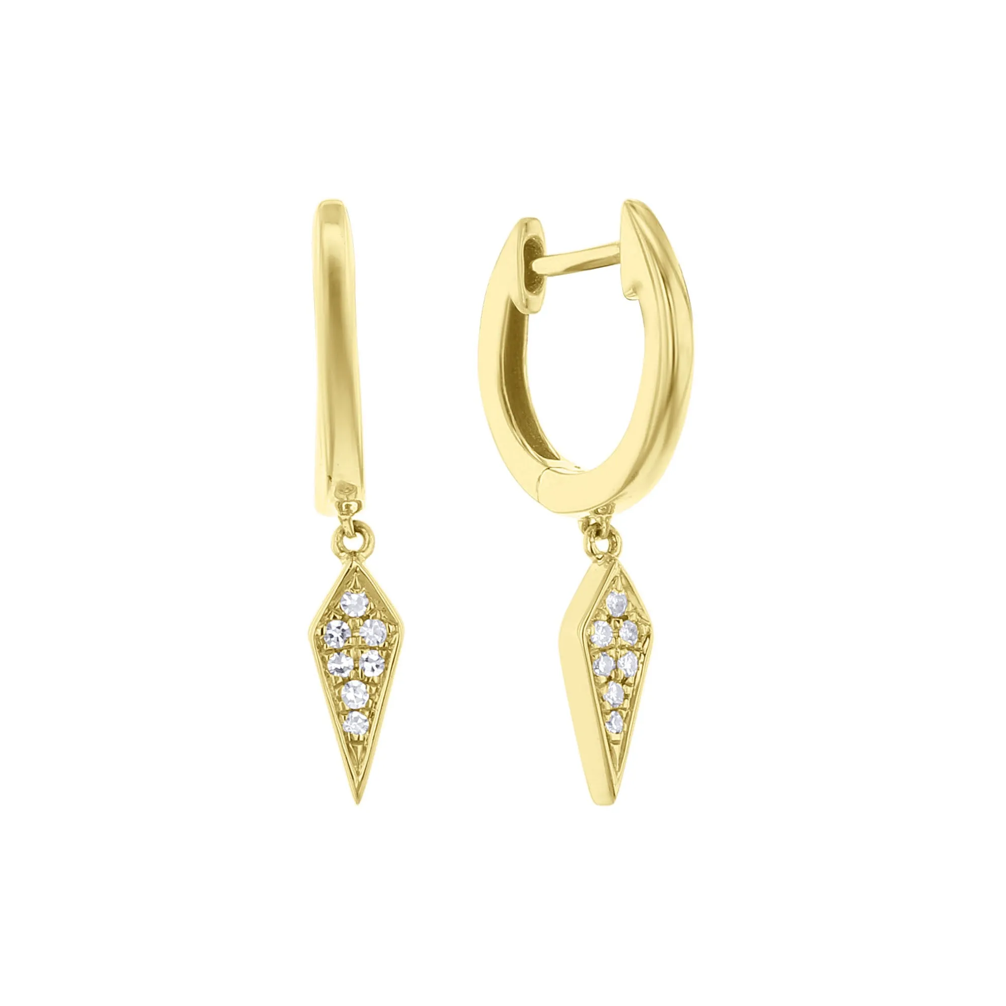 Diamond Kite Drop Earrings