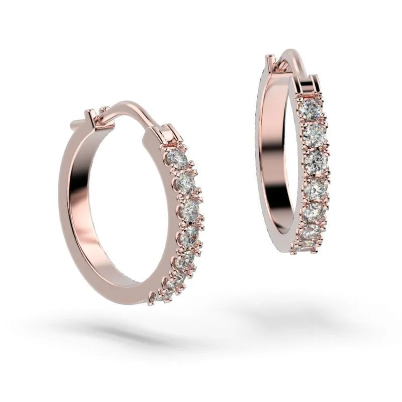 Diamond Pink Gold Hoop Earrings (0.50 ct. tw)