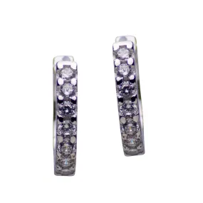 Diamond Simulant Hoop Earrings