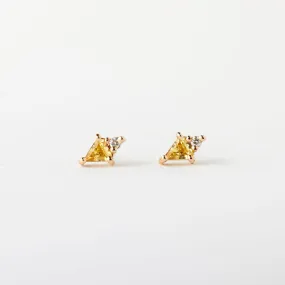 Dolly Earrings - Yellow Sapphire   Diamond