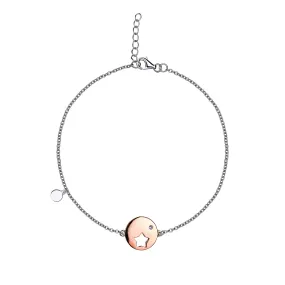 Eudora - Star Disc Charm - Sterling Silver Bracelet