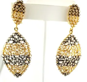 Fancy Brown Chocolate Diamond Drop Earrings 16 Carats GAL Certified 22k Gold