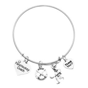 Field Hockey Coach Bangle Bracelet