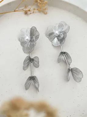 Flower Decor Drop Earrings