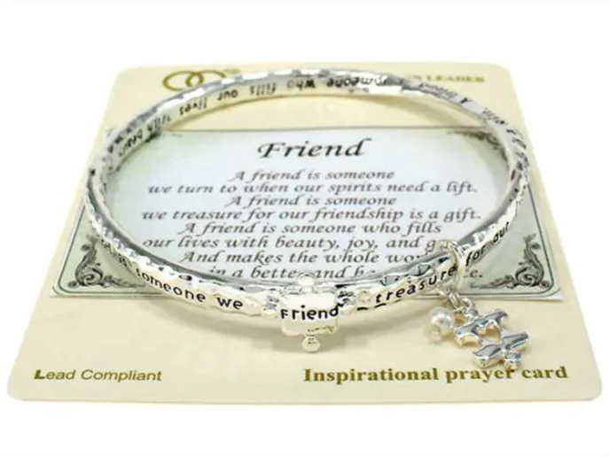 Friend Inspirational stretch charm bracelet