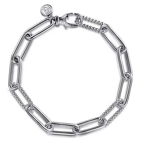 Gabriel & Co. 7.5" Bujukan Link Bracelet in Sterling Silver