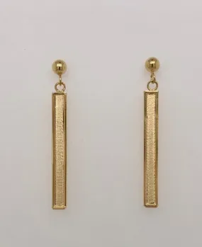 Gold Vermeil Bar Earrings