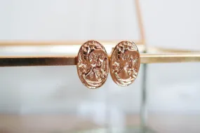 Gold Vintage Coin Earrings