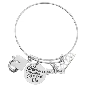 Graduation Bracelet - 2024 She Believed She Could So She Did Bangle