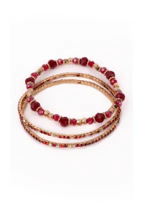 Great Pretenders Boutique Ruby Red Bracelet Set