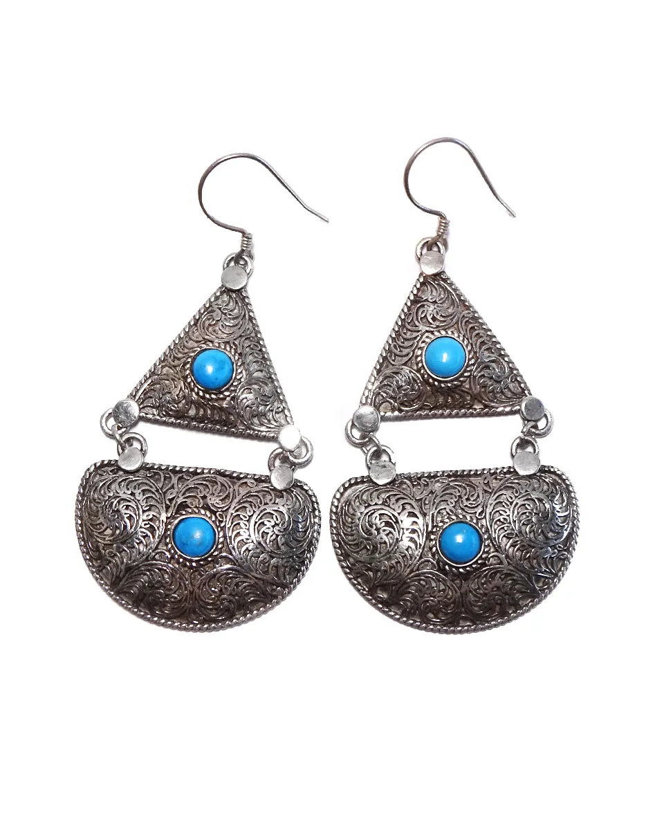 Half Moon Filigree Earrings