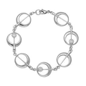 Harlequin Silver Bracelet CBL112 Cubic Zirconia