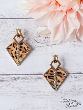 Hear me Roar Gold Leopard Diamond Earrings