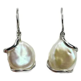 Honora Champagne Freshwater Pearls Sterling Silver Dangle Drop Earrings Classic