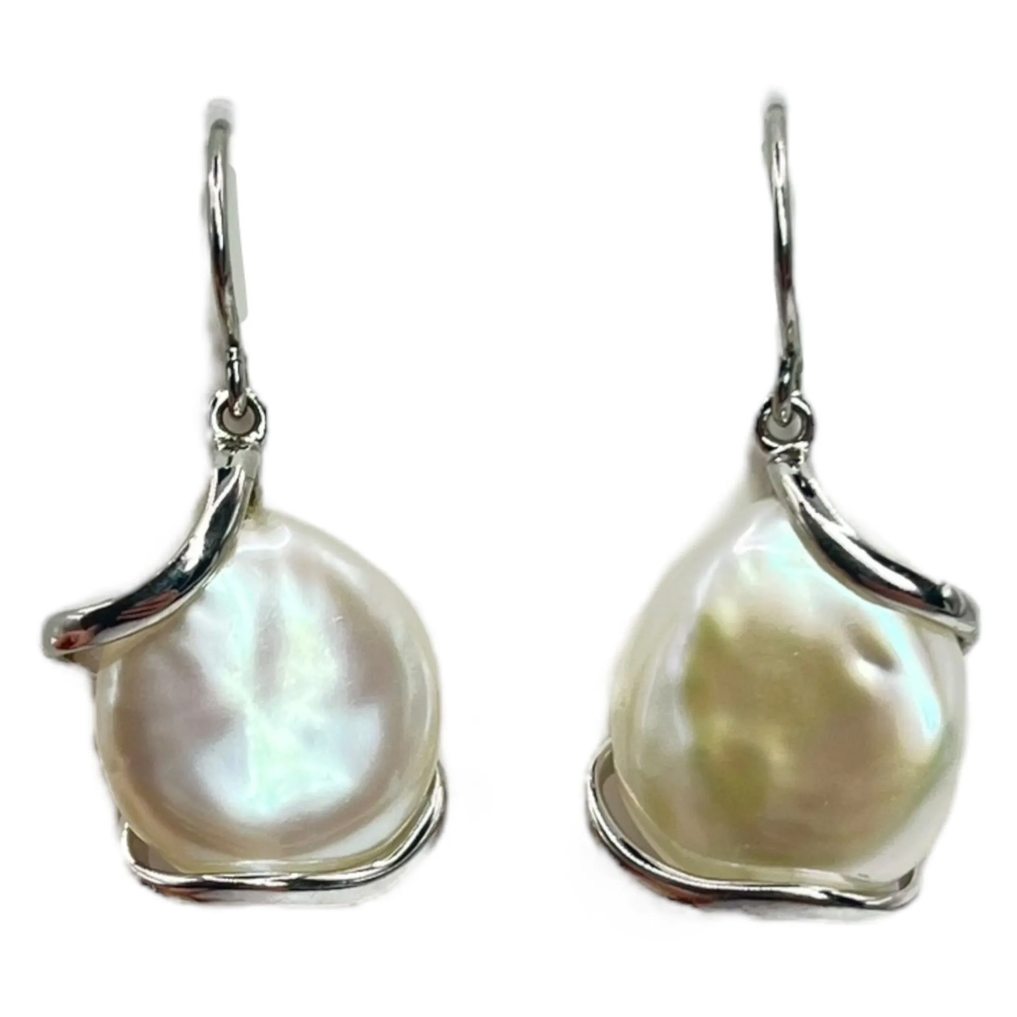 Honora Champagne Freshwater Pearls Sterling Silver Dangle Drop Earrings Classic