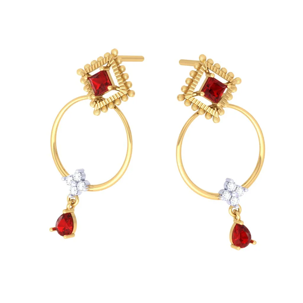 Impeccable Gold And Diamond Earrings That You Can't Give A Miss