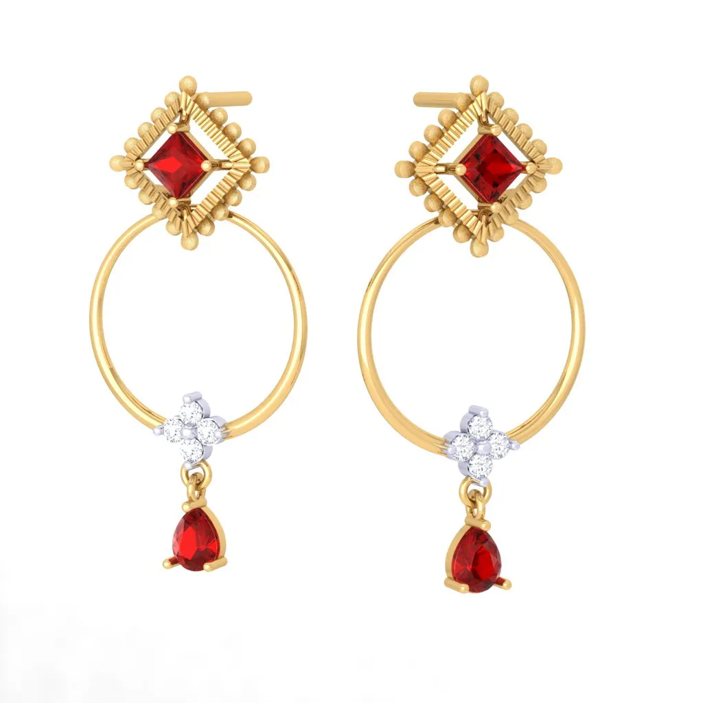 Impeccable Gold And Diamond Earrings That You Can't Give A Miss