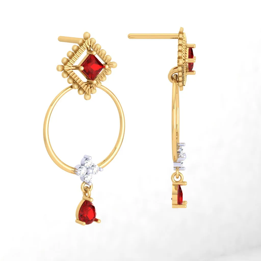 Impeccable Gold And Diamond Earrings That You Can't Give A Miss