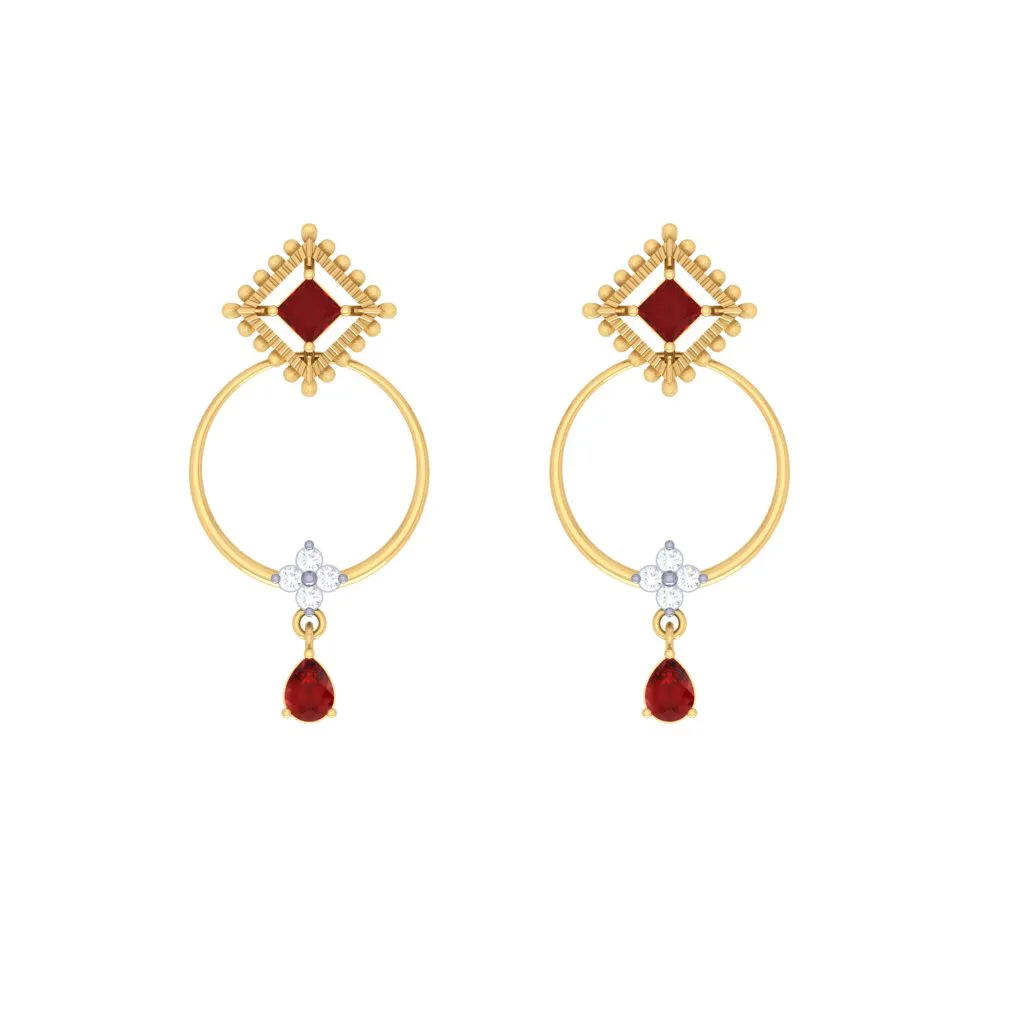 Impeccable Gold And Diamond Earrings That You Can't Give A Miss