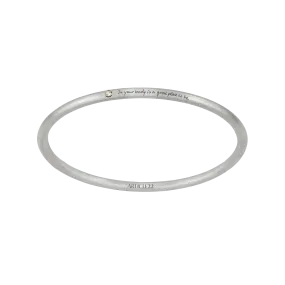 IN YOUR BODY IS A GOOD PLACE TO BE...  14k GOLD   DIAMOND BANGLE