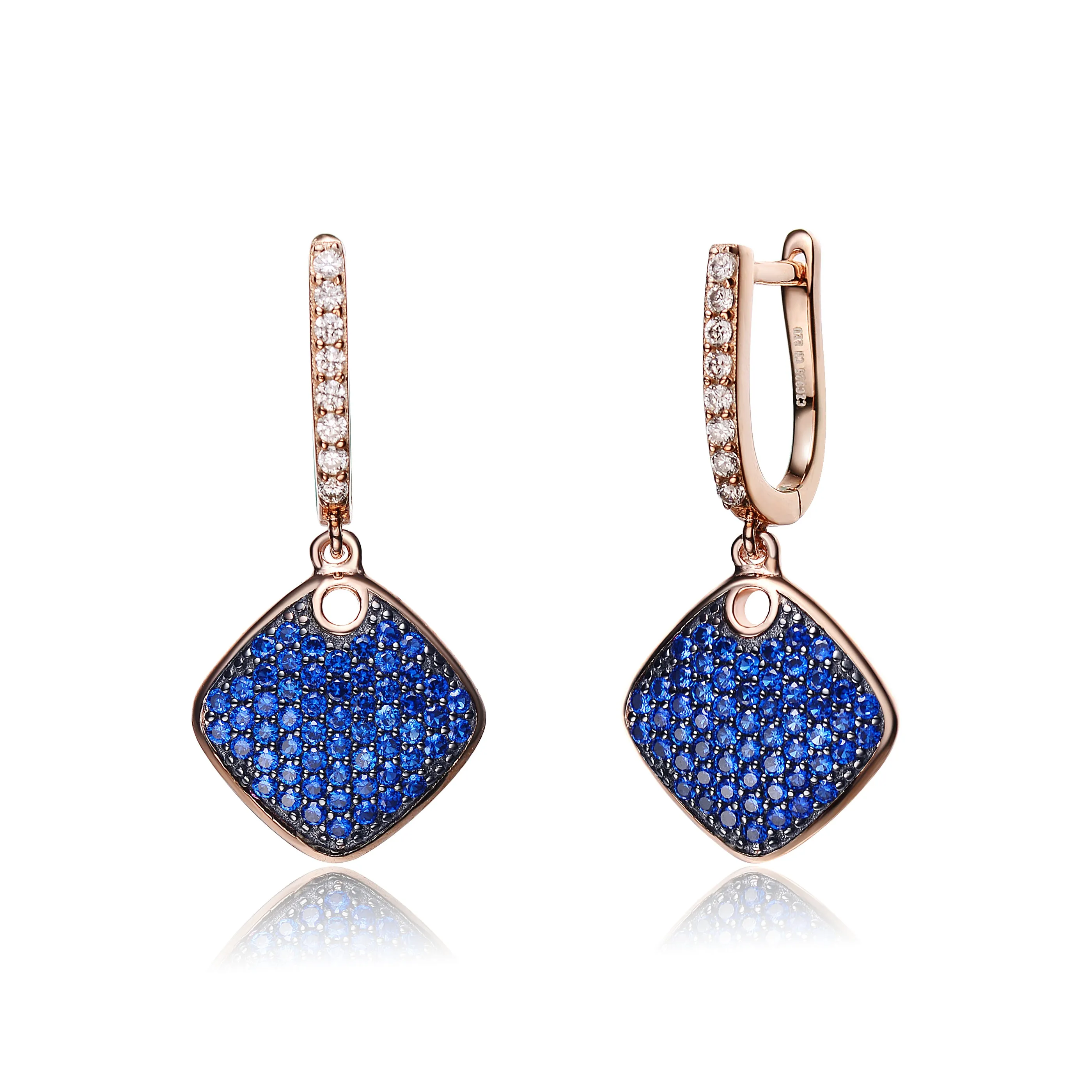 Isabelle Sapphire Shape Dangling Earrings