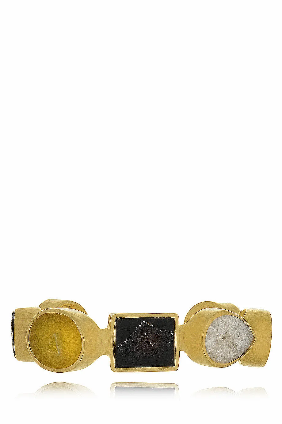 ISHARYA DRUZY Multicolor Agate Cuff Bracelet