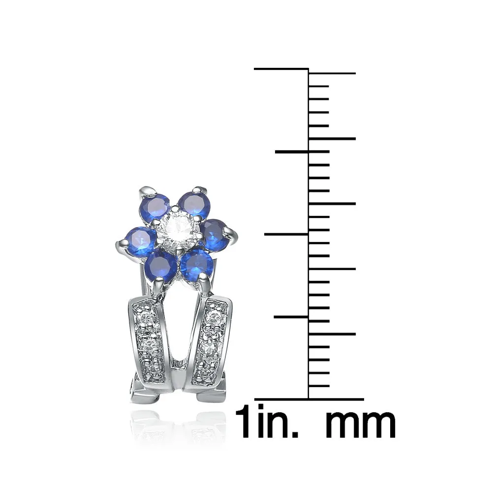 Juliette Sapphire Flower Earrings