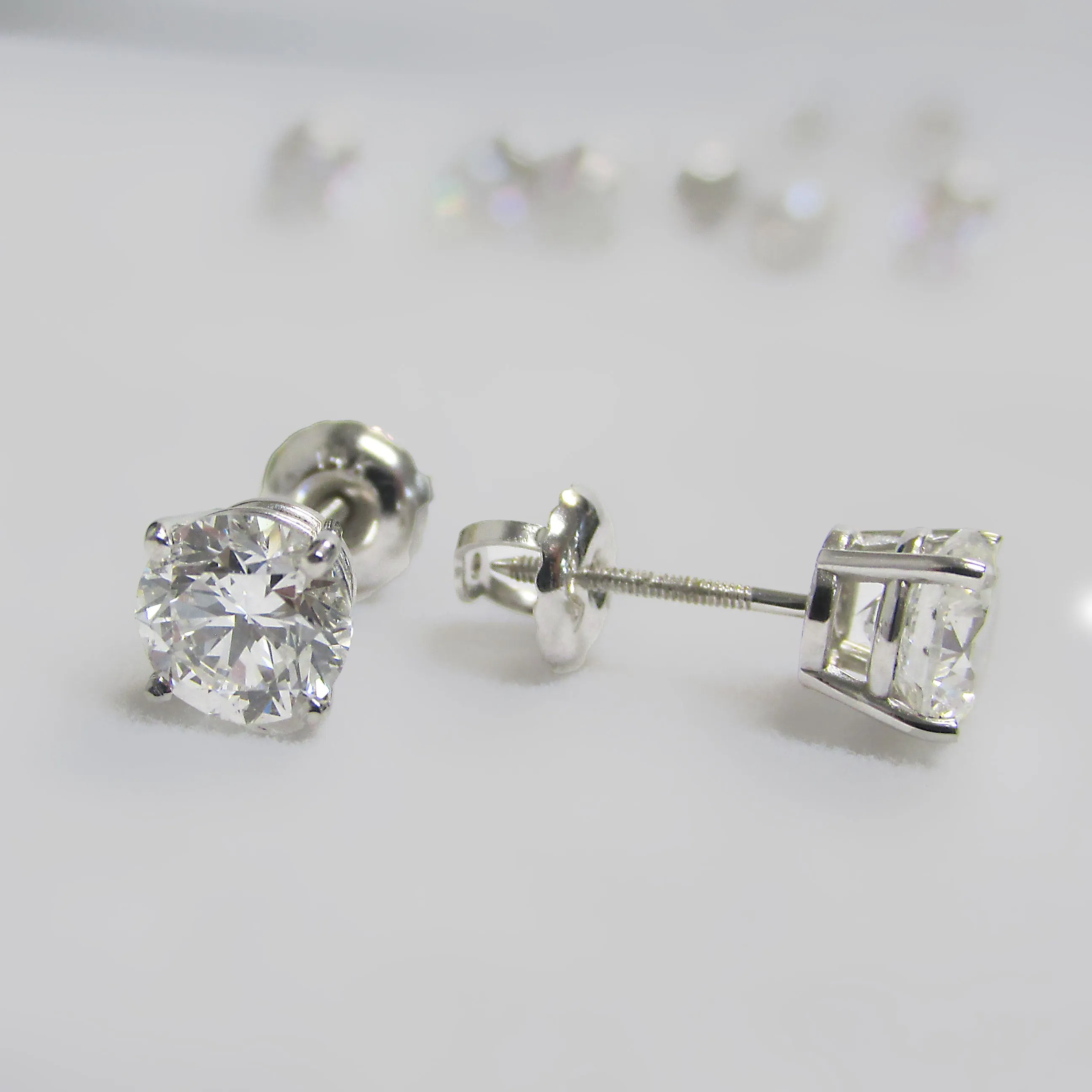 Lab Grown Diamond Stud Earrings 14k White Gold 0.50 ct. tw.