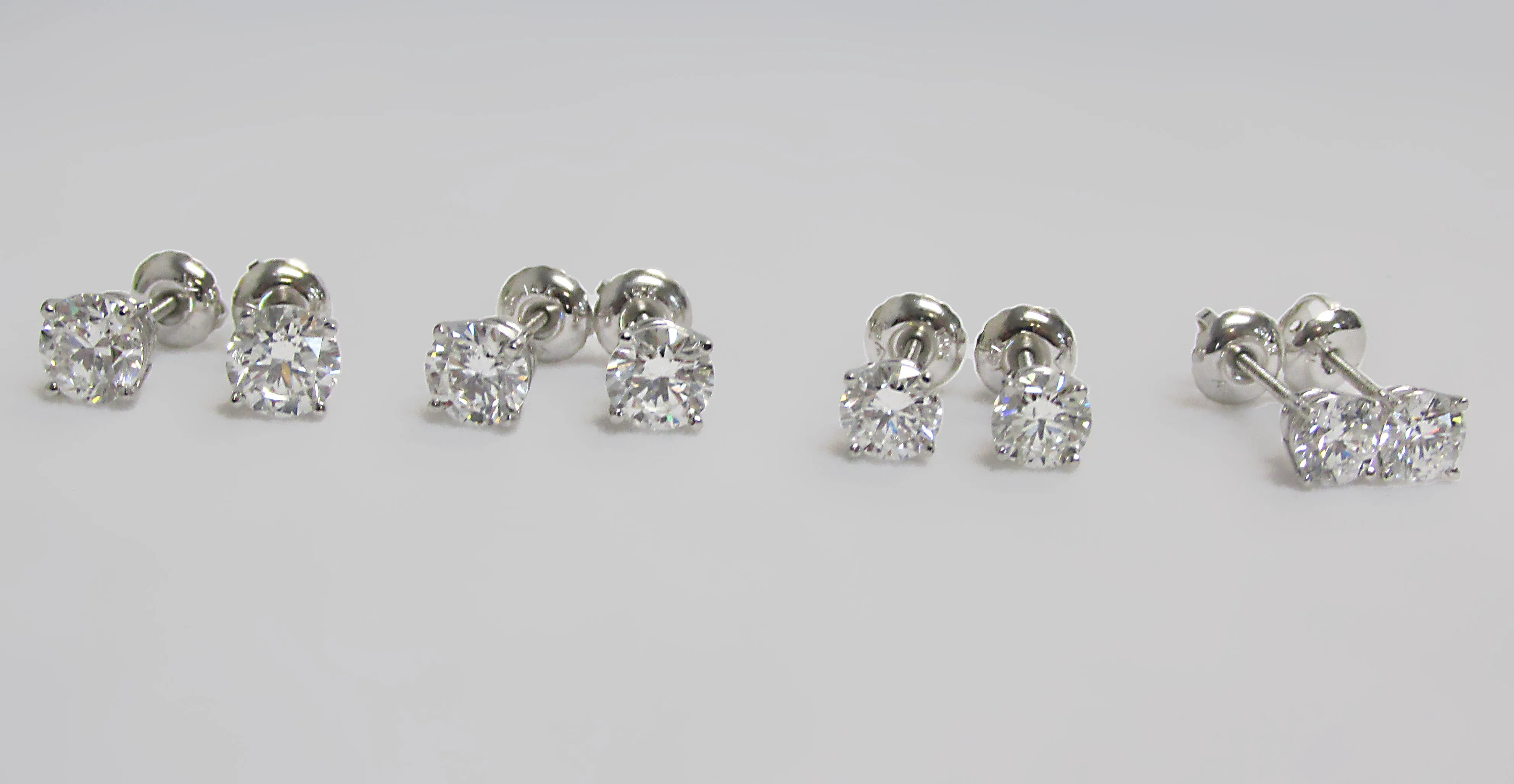 Lab Grown Diamond Stud Earrings 14k White Gold 0.50 ct. tw.