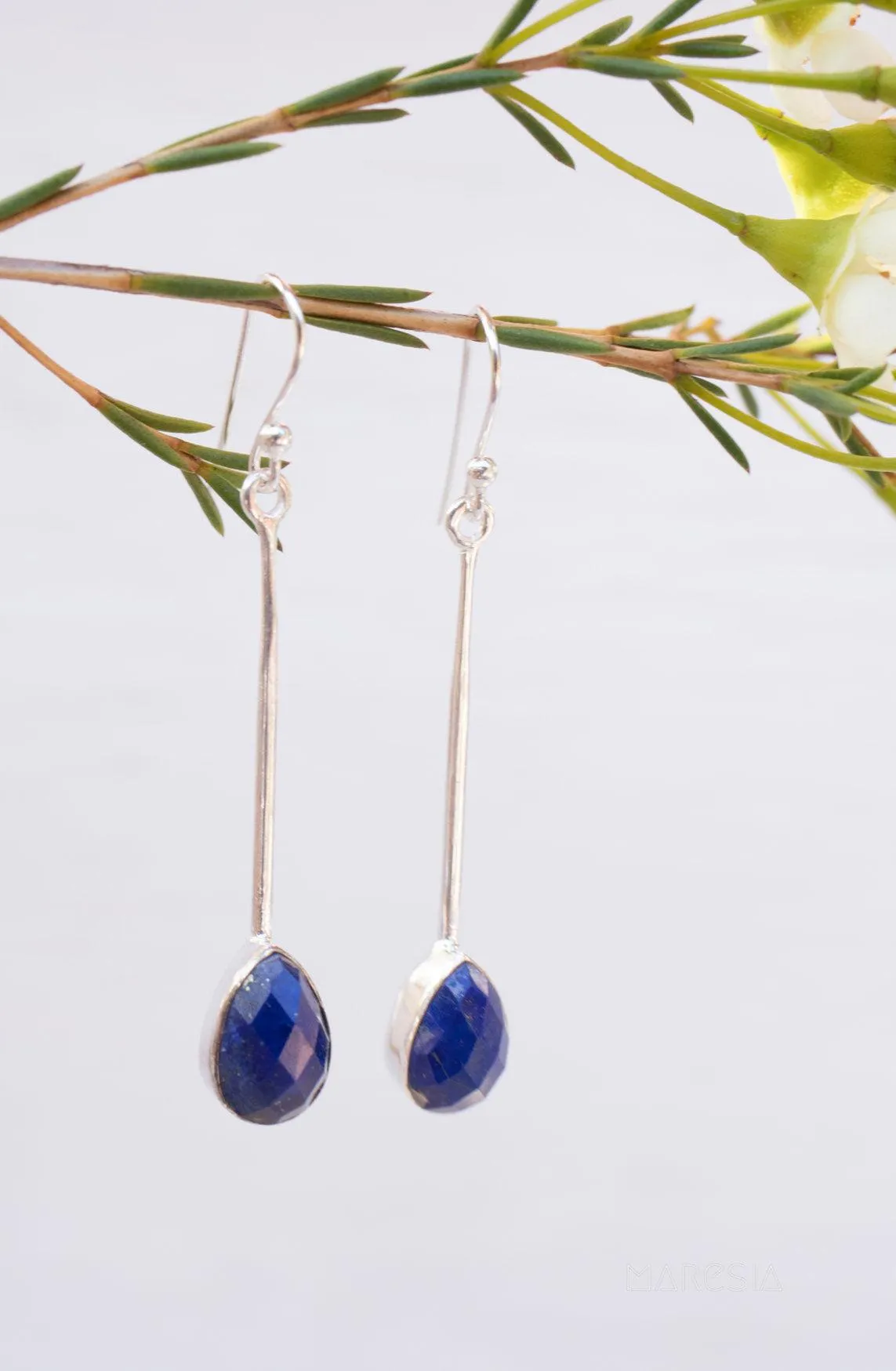 Lapis Lazuli Earrings ~ Sterling Silver 925 ~ ME136