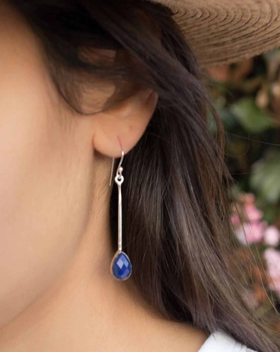 Lapis Lazuli Earrings ~ Sterling Silver 925 ~ ME136