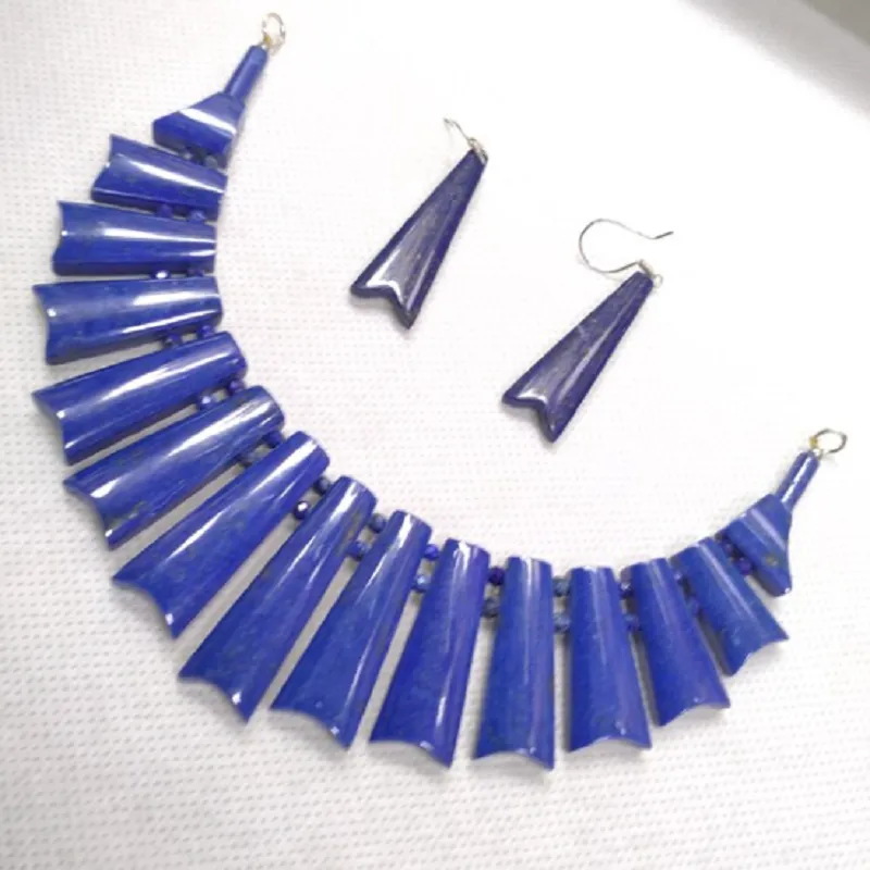 Lapis Lazuli Stone Vintage Jewelry set