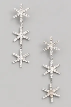 Layered Star Drop Earrings