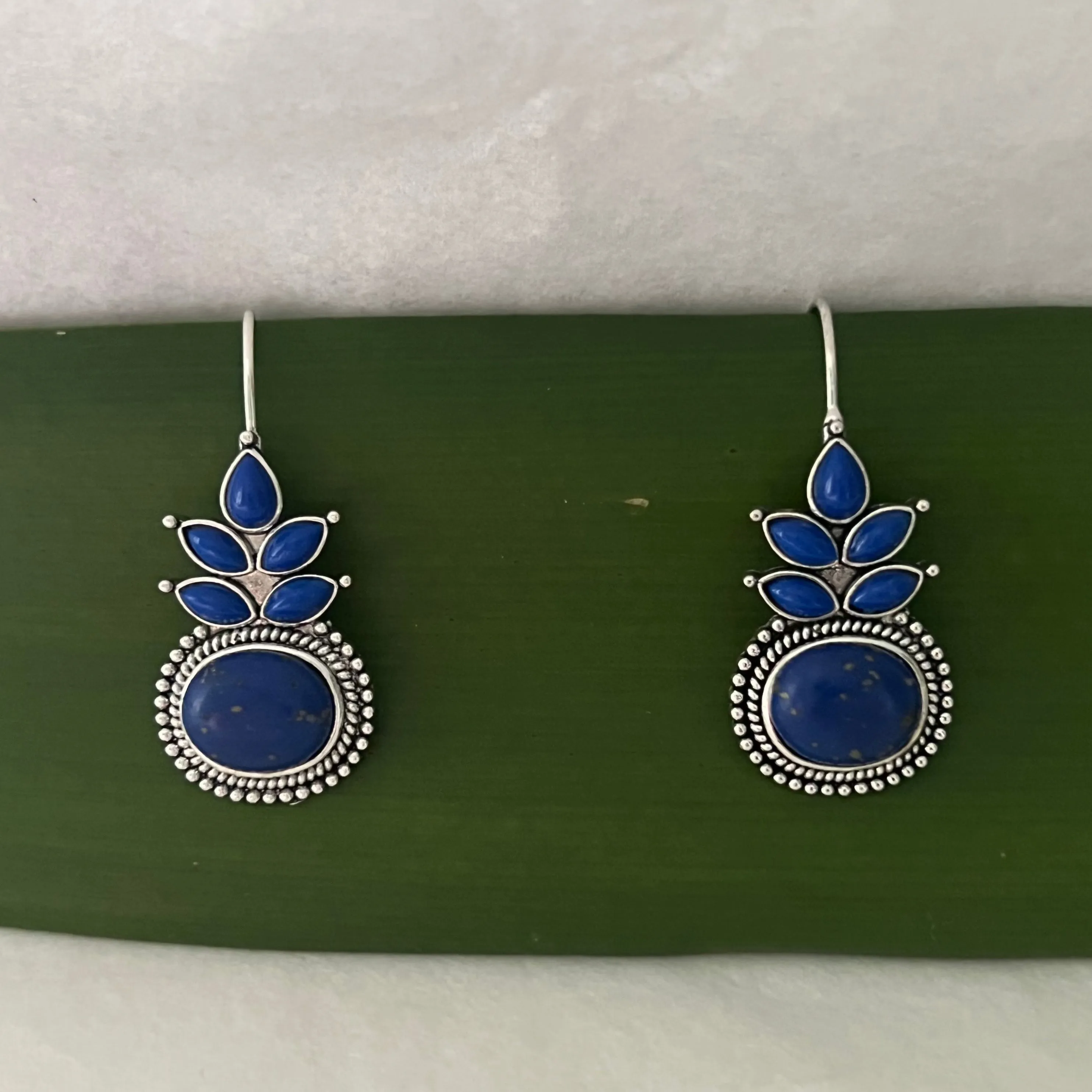 Lazula Boho Earrings - Lapis Lazuli Stones