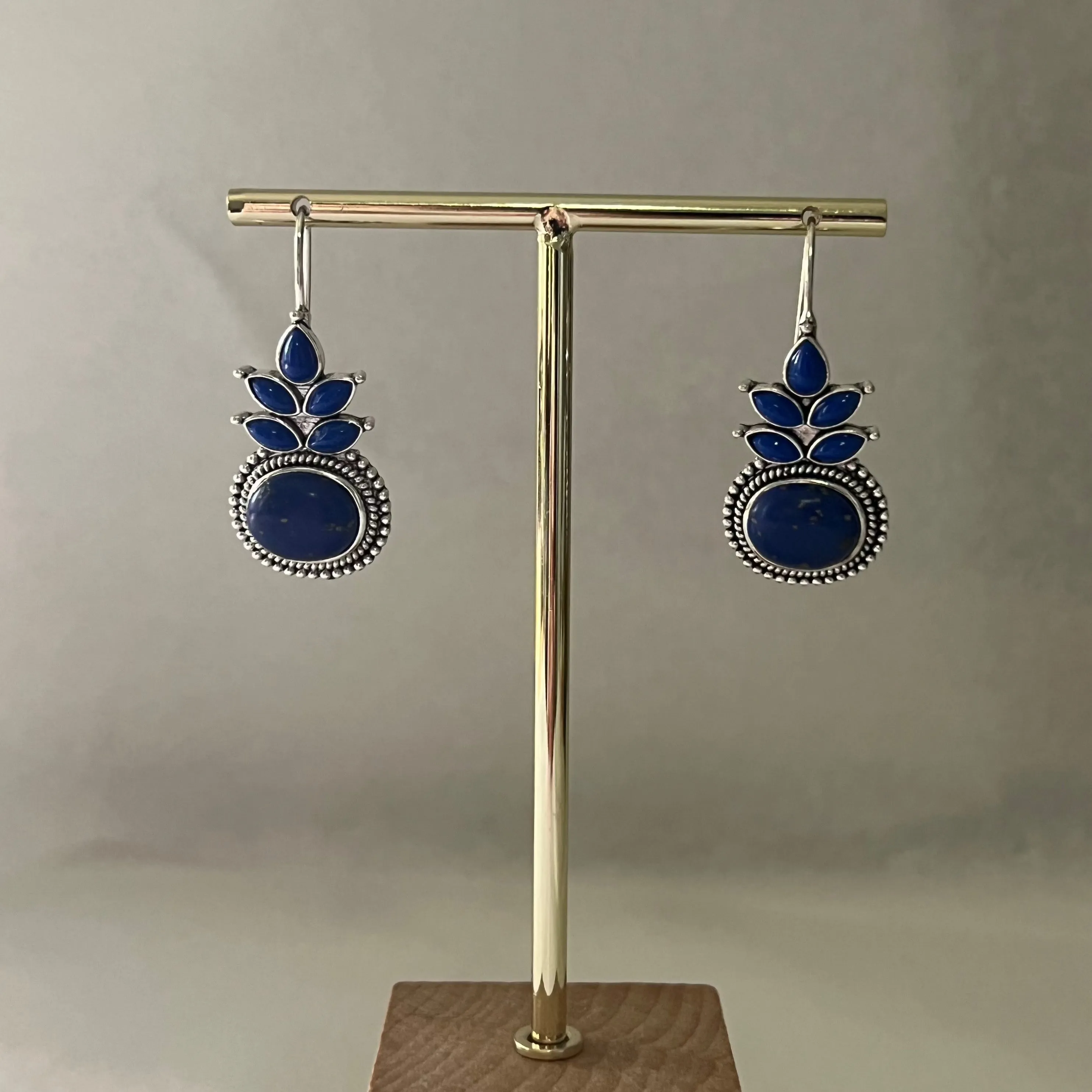 Lazula Boho Earrings - Lapis Lazuli Stones