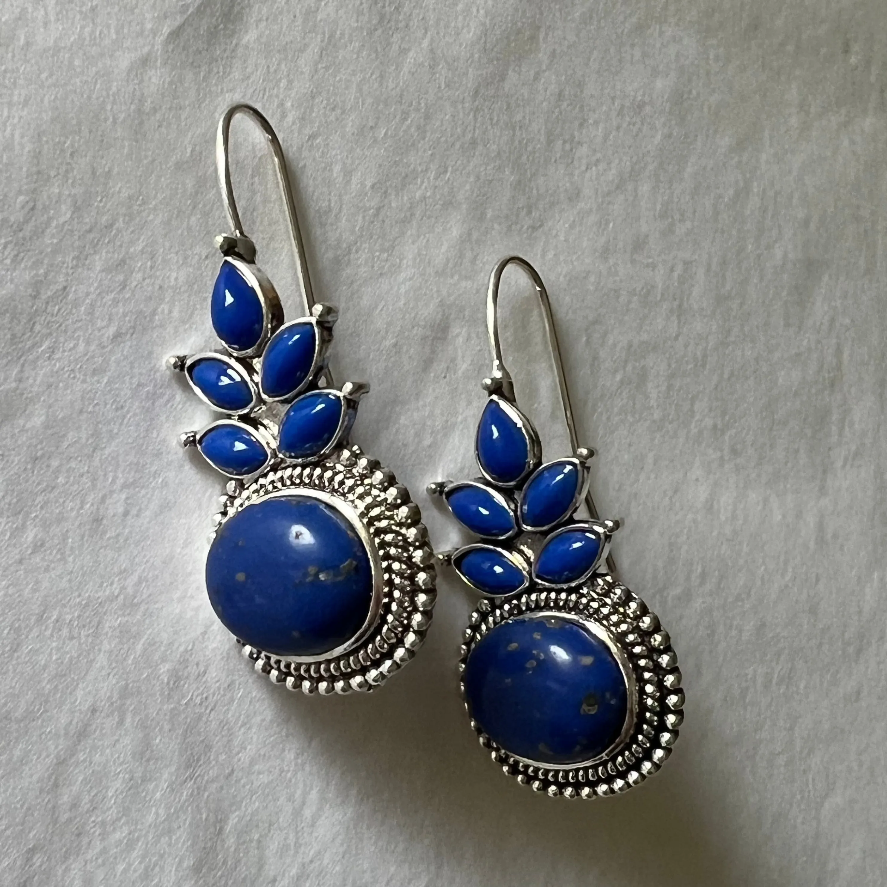 Lazula Boho Earrings - Lapis Lazuli Stones