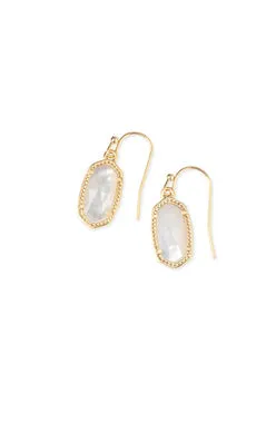 Lee Drop Earrings Gold Ivory Mother Of Pearl