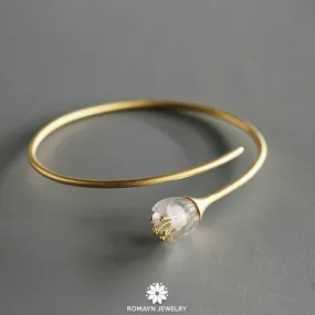 Lily Of the Valley Flower Bangle