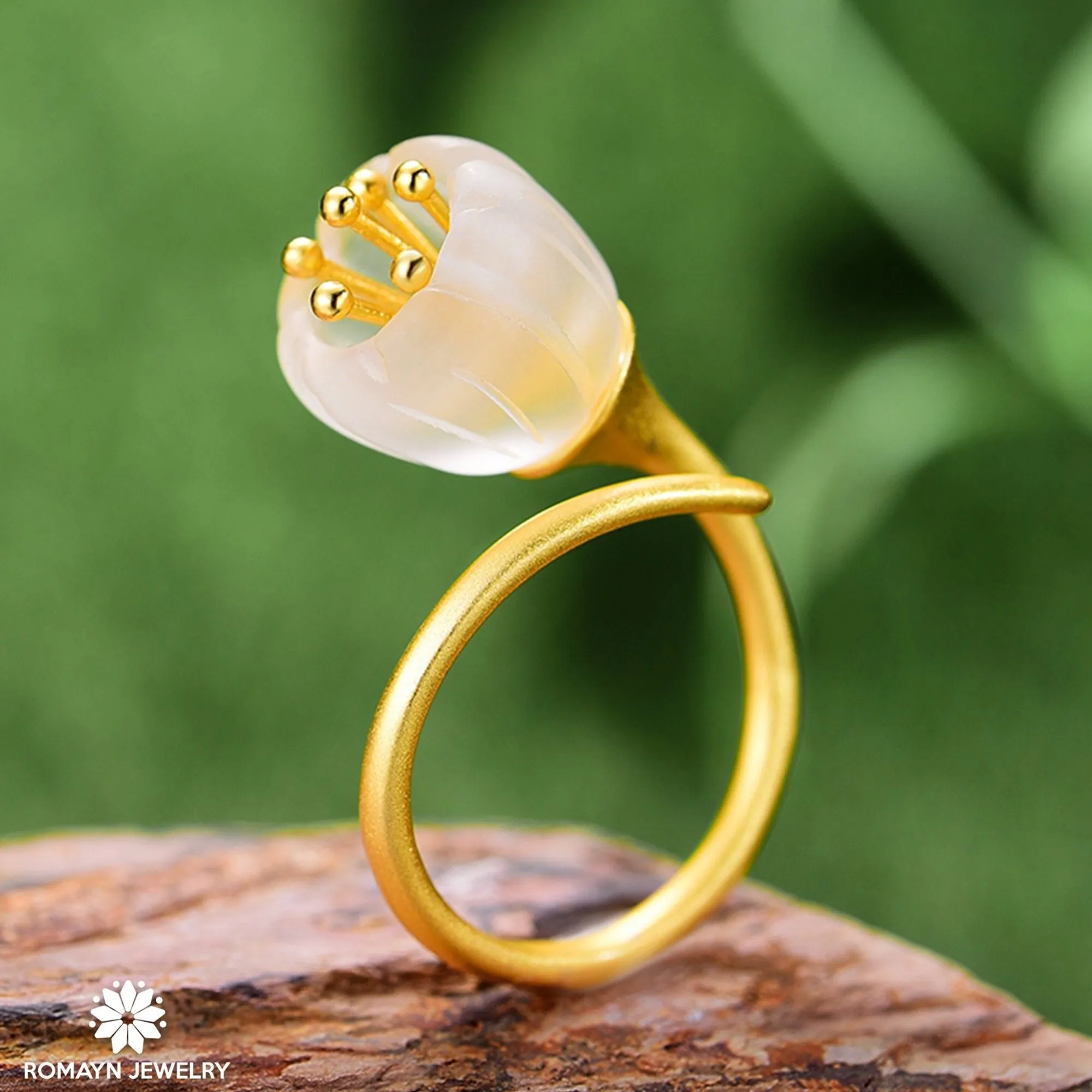 Lily Of the Valley Flower Bangle