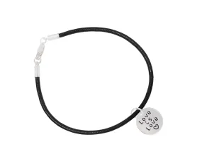 Love Is Love Circle Gay Pride Black Cord Bracelets