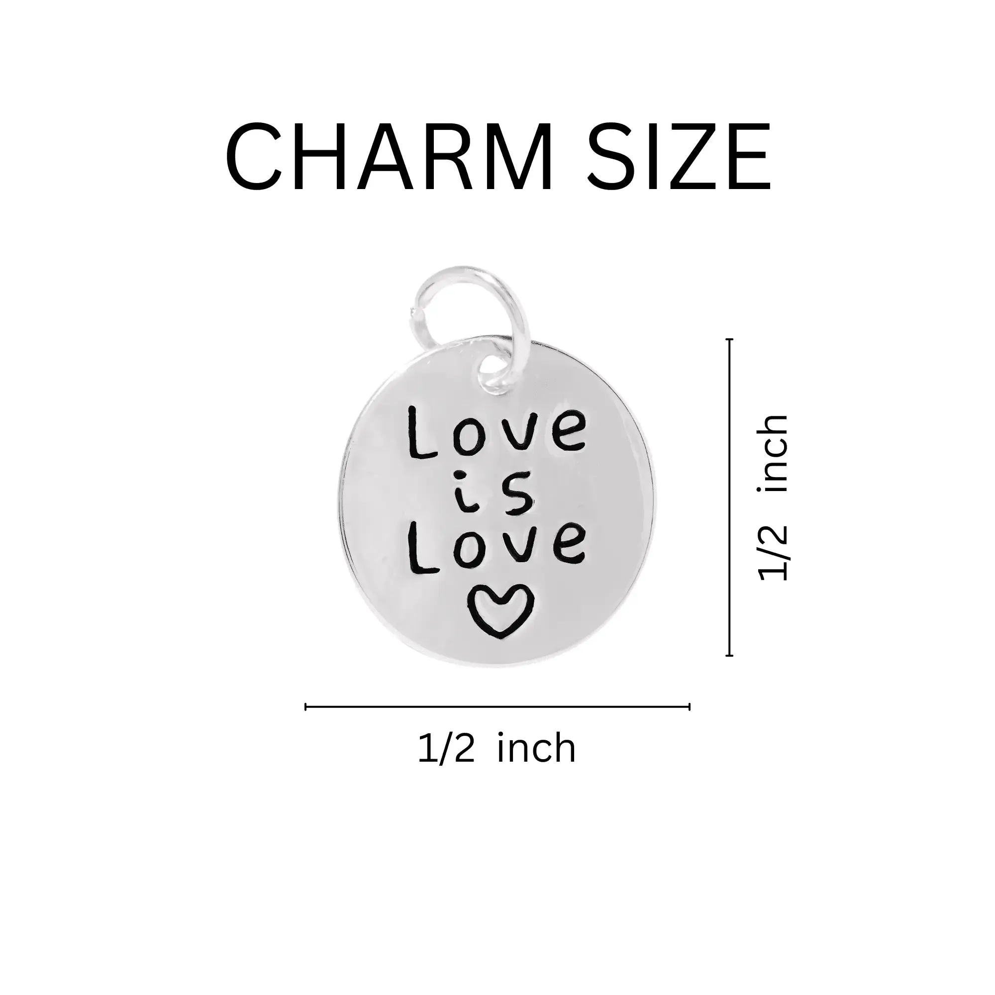 Love Is Love Circle Gay Pride Black Cord Bracelets