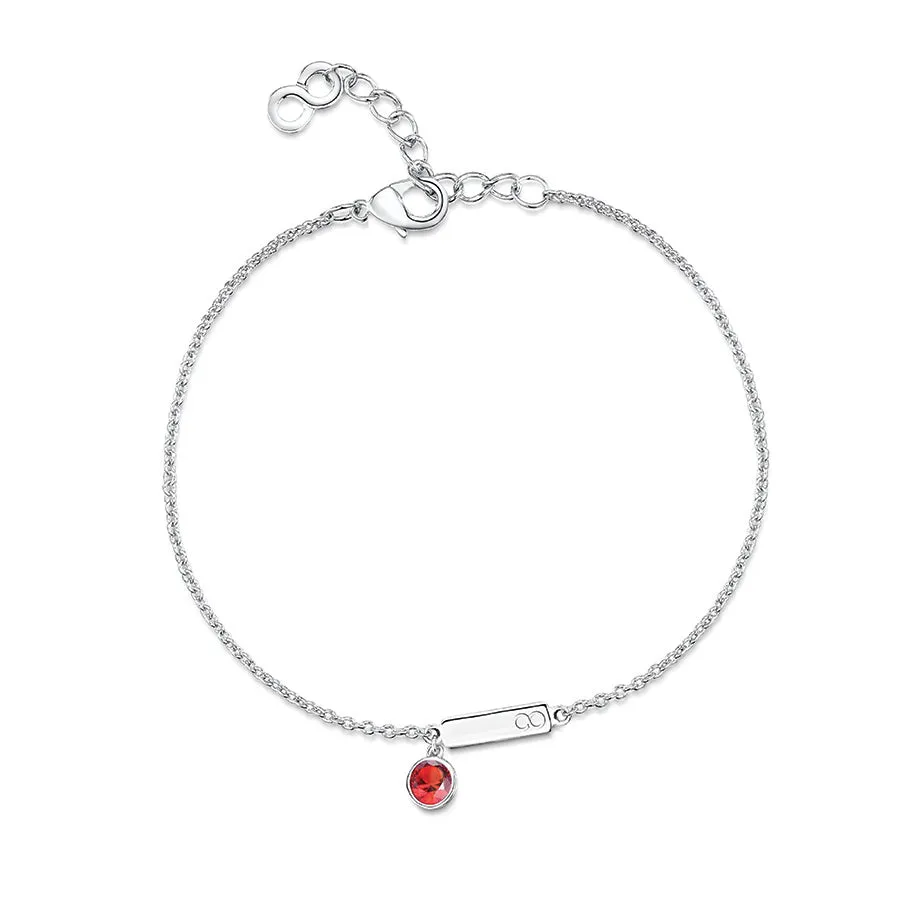 LXI Birthstone Bracelet Ruby/July