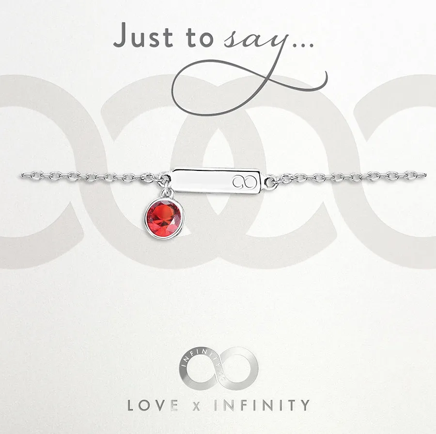 LXI Birthstone Bracelet Ruby/July