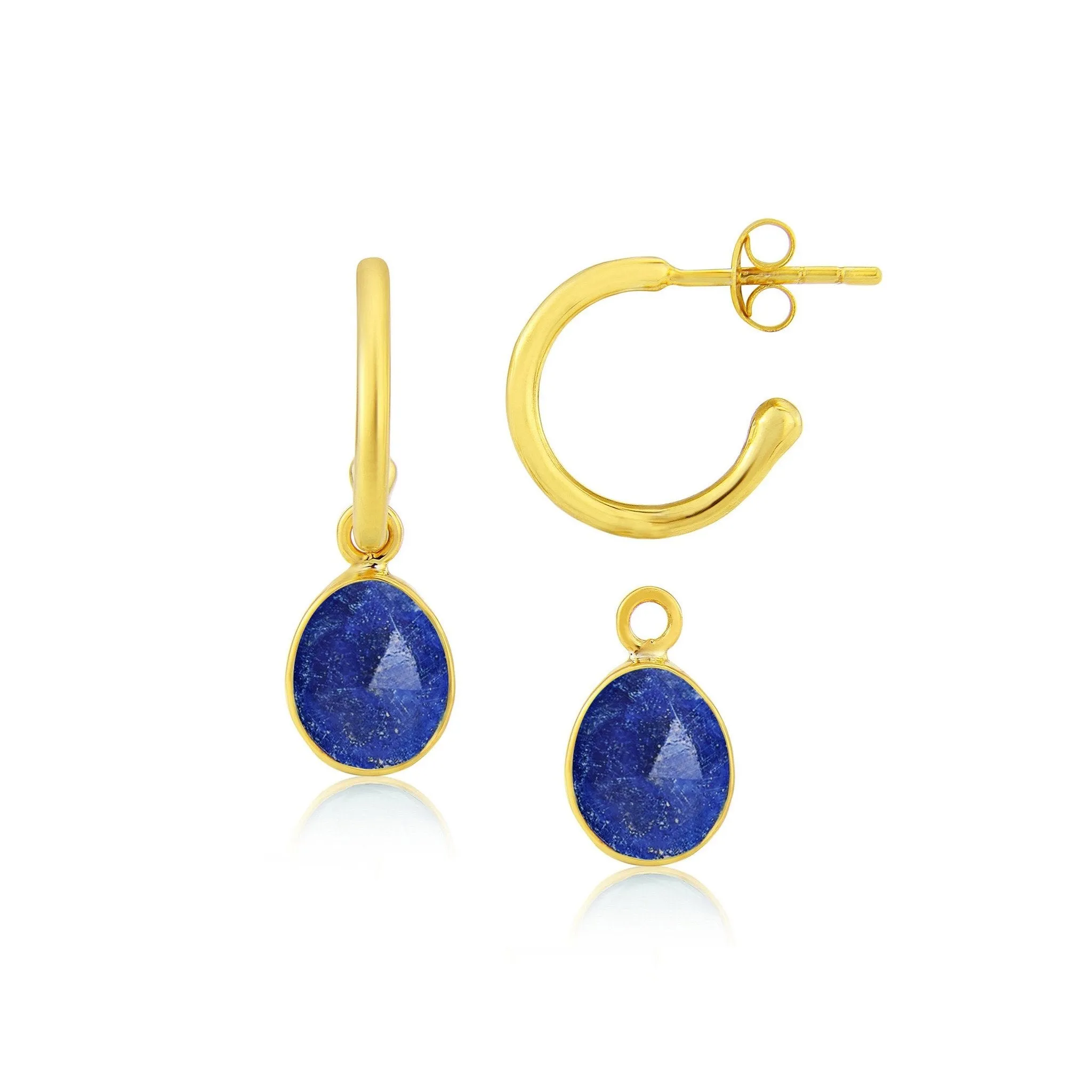 Manhattan Gold & Lapis Lazuli Interchangeable Gemstone Drops