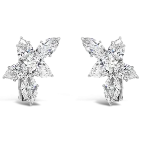 Marquise & Pear Shaped Diamond Earrings