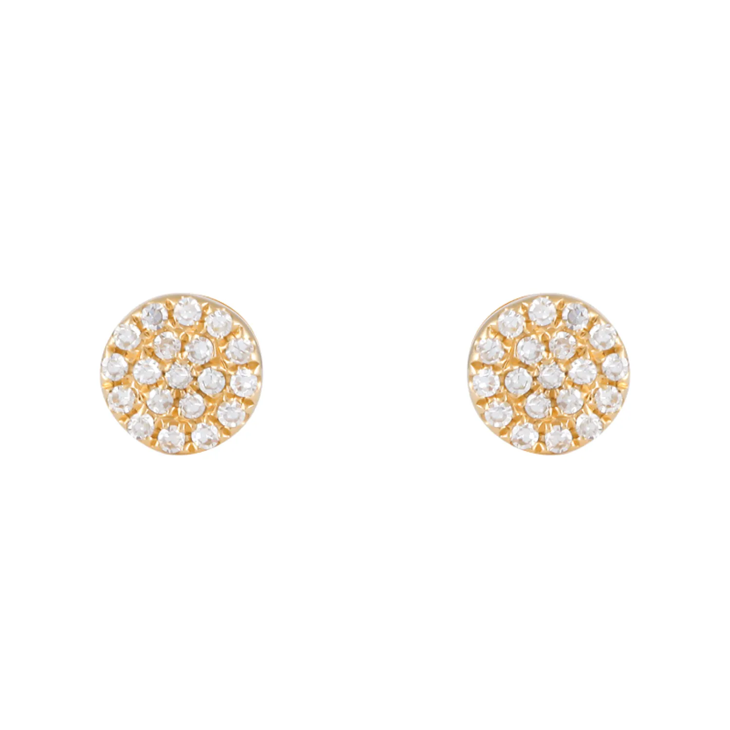 Mini Disc Diamond Studs