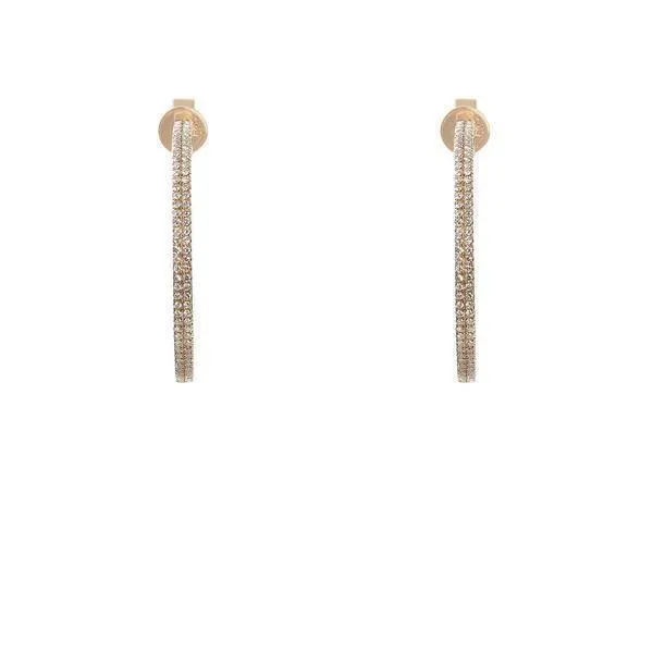 Minimalist 0.3 CT Diamond Hoop Earring Set in 14K Yellow Gold